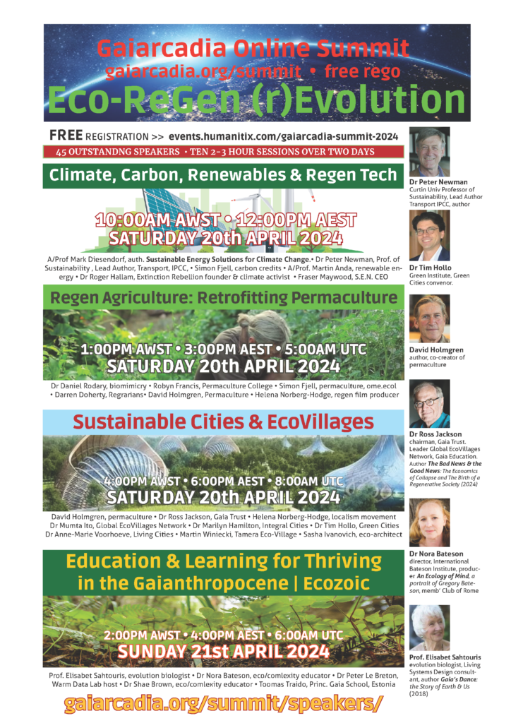 Gaiarcadia Summit EcoRegen session flyer